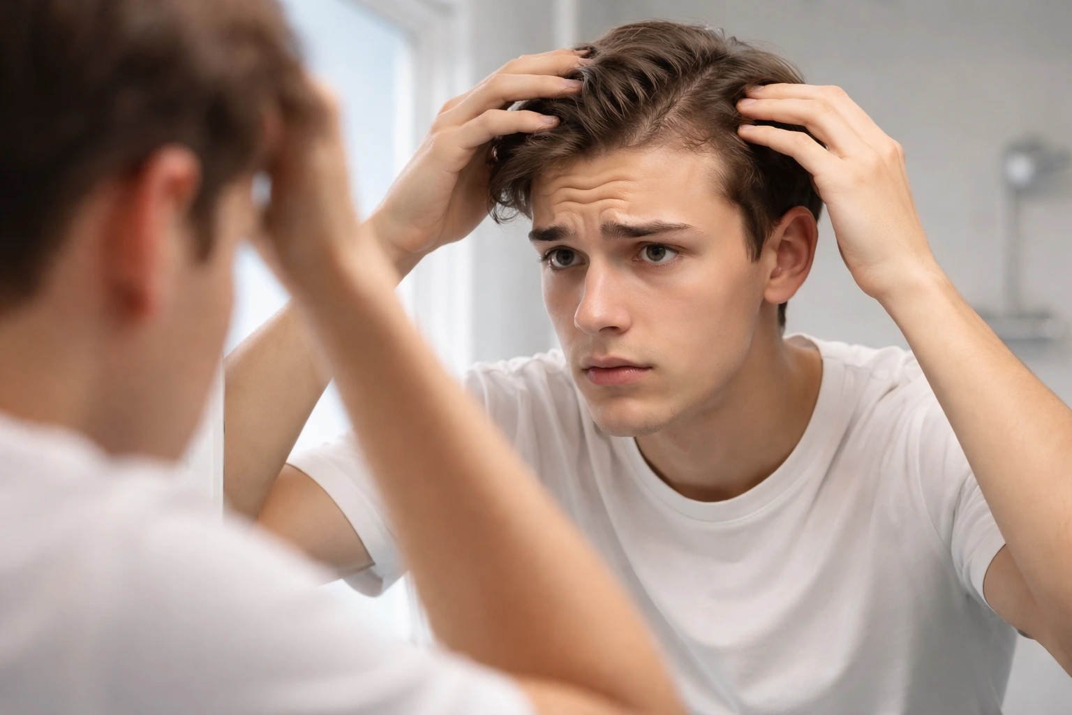 early sign of balding at 18