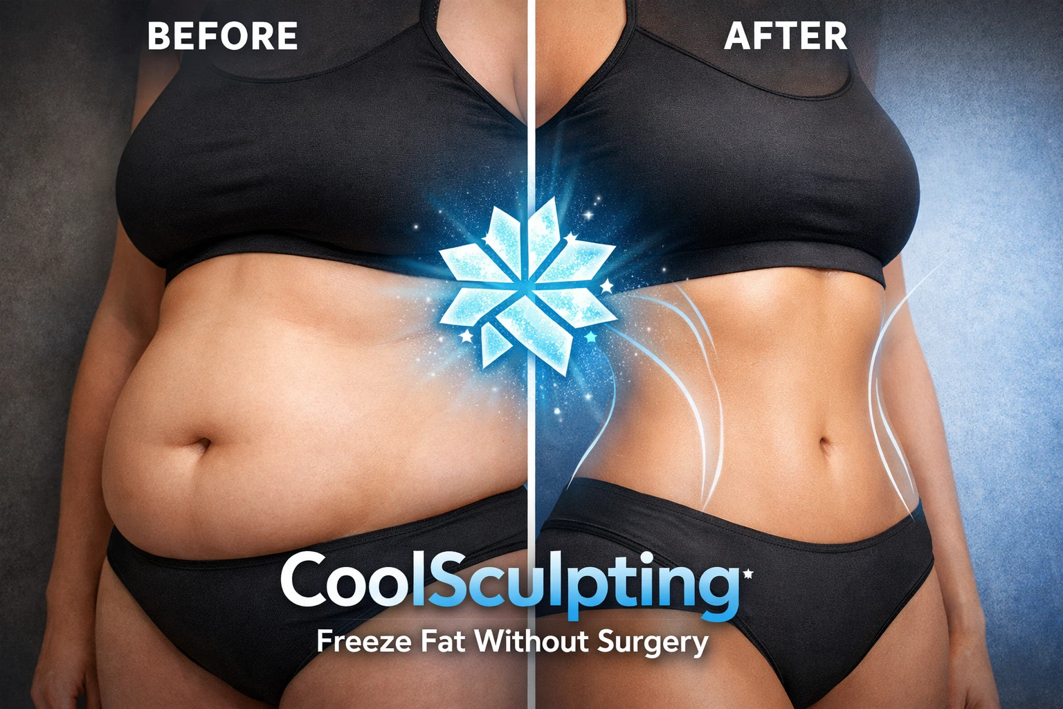 CoolSculpting fat reduction results before and after non-surgical treatment