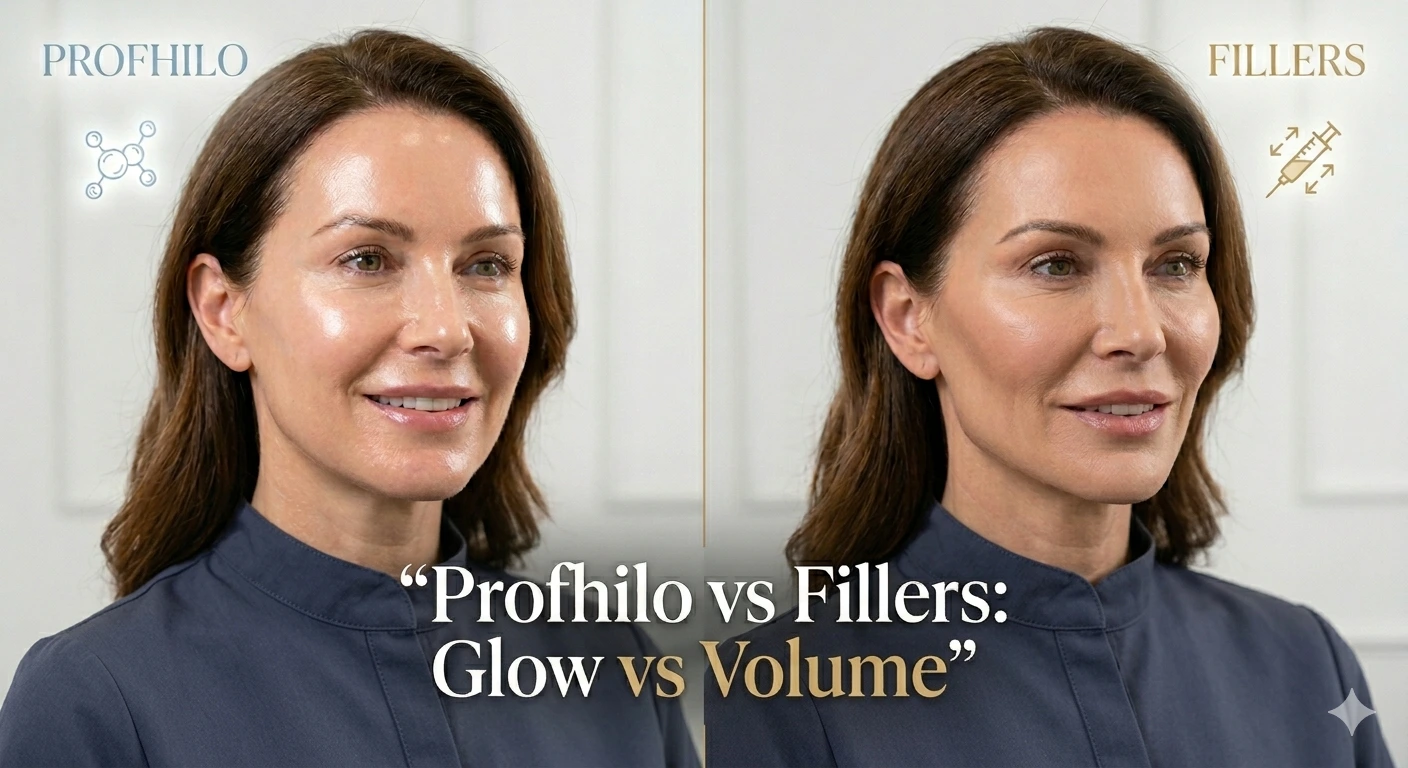 Difference between Profhilo and dermal fillers for skin hydration and facial contouring