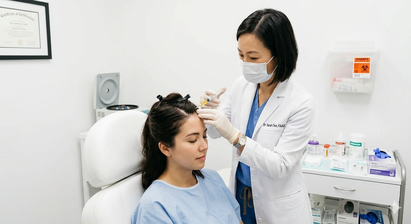 PRP treatment in dermatology for skin rejuvenation and hair loss therapy