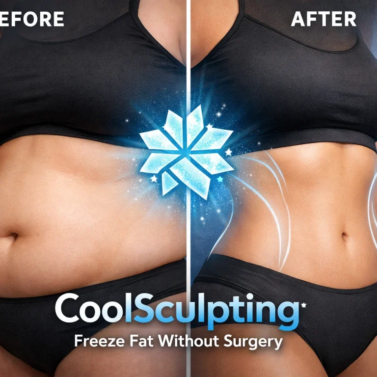 CoolSculpting fat reduction results before and after non-surgical treatment